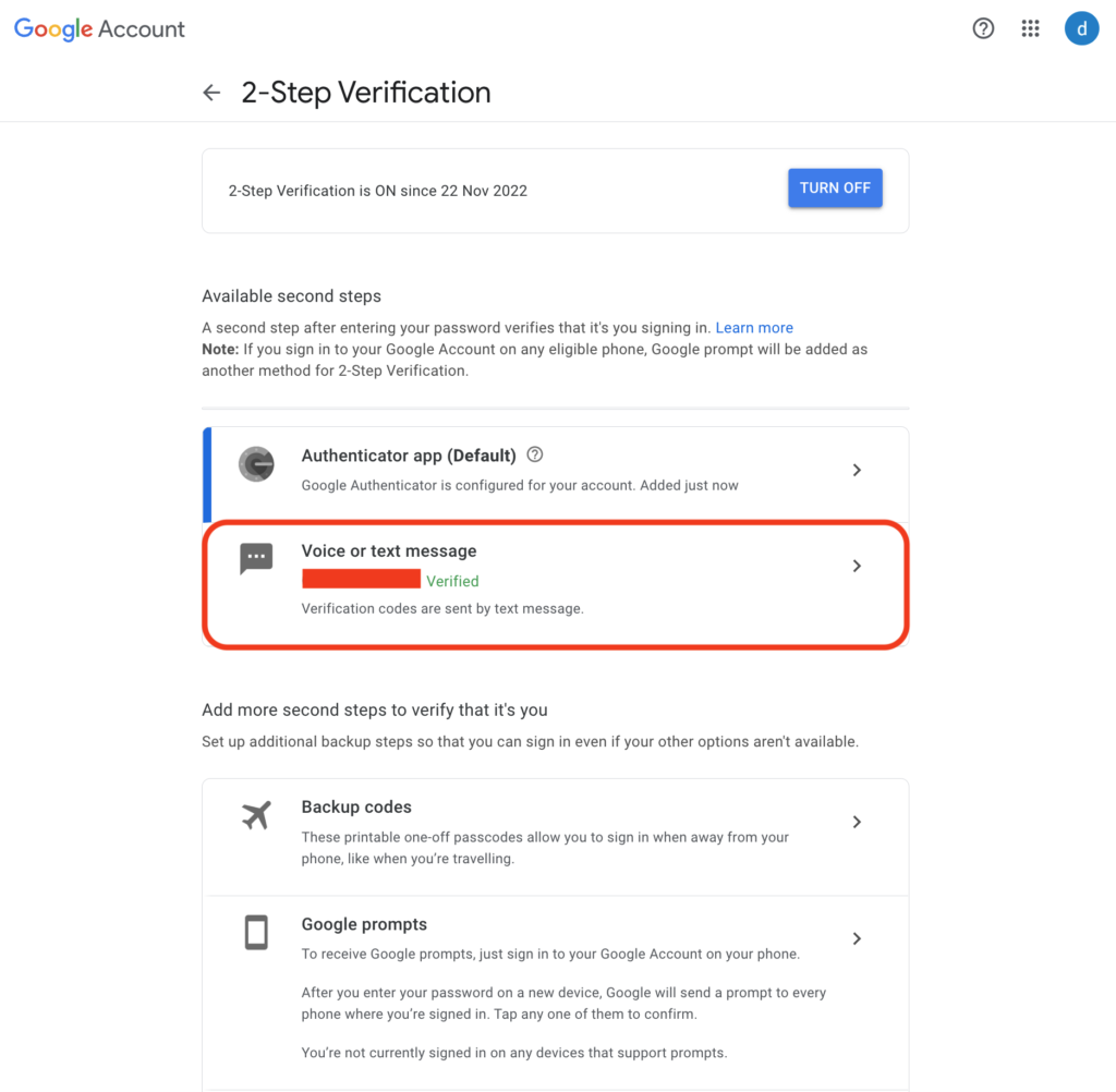 Step 12:Enable dual authentication with a mobile application on Gmail